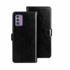 For Nokia G42 5G idewei Crazy Horse Texture Leather Phone Case with Holder(Black) - 1