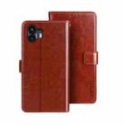 For Nothing Phone 2 idewei Crazy Horse Texture Leather Phone Case with Holder(Brown) - 1