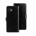 For Nothing Phone 2 idewei Crazy Horse Texture Leather Phone Case with Holder(Black) - 1