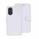 For OPPO A38 4G idewei Crazy Horse Texture Leather Phone Case with Holder(White) - 1