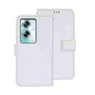 For OPPO A79 5G Global idewei Crazy Horse Texture Leather Phone Case with Holder(White) - 1