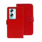 For OPPO A79 5G Global idewei Crazy Horse Texture Leather Phone Case with Holder(Red) - 1