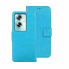 For OPPO A79 5G Global idewei Crazy Horse Texture Leather Phone Case with Holder(Sky Blue) - 1