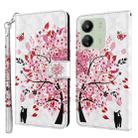 For Xiaomi Redmi 13C 5G / 4G 3D Painting Pattern Flip Leather Phone Case(Cat Under The Tree) - 1