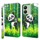 For Xiaomi Redmi 13C 5G / 4G 3D Painting Pattern Flip Leather Phone Case(Bamboo Panda) - 1