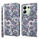 For Xiaomi Redmi Note 13 4G 3D Painting Pattern Flip Leather Phone Case(Swirl Pattern) - 1