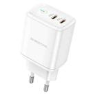 Borofone BN9 Reacher PD 35W USB-C / Type-C Dual Ports Charger, EU Plug(White) - 1