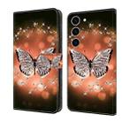 For Samsung Galaxy S24+ 5G Crystal 3D Shockproof Protective Leather Phone Case(Crystal Butterfly) - 1