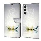 For Samsung Galaxy A35 5G Crystal 3D Shockproof Protective Leather Phone Case(Light Lotus) - 1