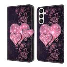 For Samsung Galaxy A35 5G Crystal 3D Shockproof Protective Leather Phone Case(Lace Love) - 1