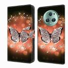 For Honor Magic5 Pro Crystal 3D Shockproof Protective Leather Phone Case(Crystal Butterfly) - 1