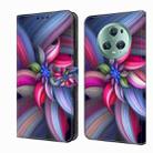 For Honor Magic5 Pro Crystal 3D Shockproof Protective Leather Phone Case(Colorful Flower) - 1