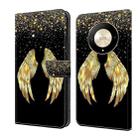 For Honor Magic6 Lite Crystal 3D Shockproof Protective Leather Phone Case(Golden Wings) - 1