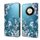 For Honor Magic6 Lite Crystal 3D Shockproof Protective Leather Phone Case(Plum Flower) - 1