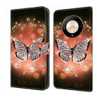 For Honor Magic6 Lite Crystal 3D Shockproof Protective Leather Phone Case(Crystal Butterfly) - 1