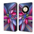 For Honor Magic6 Lite Crystal 3D Shockproof Protective Leather Phone Case(Colorful Flower) - 1