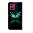 For Motorola Moto G84 Crystal 3D Shockproof Protective Leather Phone Case(Reflection Dutterfly) - 3