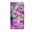 For Motorola Moto G84 Crystal 3D Shockproof Protective Leather Phone Case(Butterfly) - 2