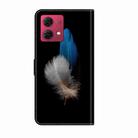 For Motorola Moto G84 Crystal 3D Shockproof Protective Leather Phone Case(Two Branches) - 3