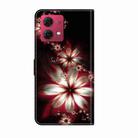 For Motorola Moto G84 Crystal 3D Shockproof Protective Leather Phone Case(Fantastic Flower) - 3