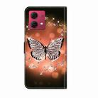 For Motorola Moto G84 Crystal 3D Shockproof Protective Leather Phone Case(Crystal Butterfly) - 3