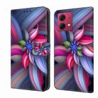 For Motorola Moto G84 Crystal 3D Shockproof Protective Leather Phone Case(Colorful Flower) - 1