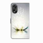 For OPPO A38 4G Crystal 3D Shockproof Protective Leather Phone Case(Light Lotus) - 3