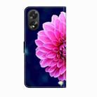 For OPPO A38 4G Crystal 3D Shockproof Protective Leather Phone Case(Pink Petals) - 3