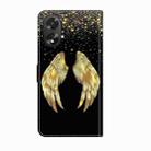 For OPPO A38 4G Crystal 3D Shockproof Protective Leather Phone Case(Golden Wings) - 3