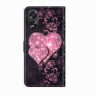 For OPPO A38 4G Crystal 3D Shockproof Protective Leather Phone Case(Lace Love) - 3