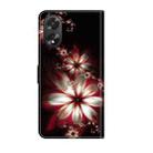 For OPPO A38 4G Crystal 3D Shockproof Protective Leather Phone Case(Fantastic Flower) - 3