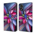 For OPPO A38 4G Crystal 3D Shockproof Protective Leather Phone Case(Colorful Flower) - 1