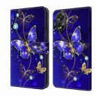 For OPPO A38 4G Crystal 3D Shockproof Protective Leather Phone Case(Diamond Butterfly) - 1