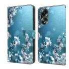 For OPPO A58 4G Crystal 3D Shockproof Protective Leather Phone Case(Plum Flower) - 1