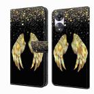 For OPPO A58 5G Crystal 3D Shockproof Protective Leather Phone Case(Golden Wings) - 1