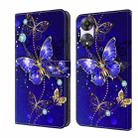 For OPPO A58 5G Crystal 3D Shockproof Protective Leather Phone Case(Diamond Butterfly) - 1