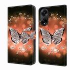 For OPPO A98 5G Crystal 3D Shockproof Protective Leather Phone Case(Crystal Butterfly) - 1