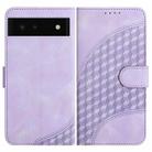For Google Pixel 6 YX0060 Elephant Head Embossed Phone Leather Case with Lanyard(Light Purple) - 1