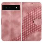 For Google Pixel 6 YX0060 Elephant Head Embossed Phone Leather Case with Lanyard(Pink) - 1