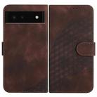 For Google Pixel 6 YX0060 Elephant Head Embossed Phone Leather Case with Lanyard(Coffee) - 1