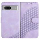 For Google Pixel 7 5G YX0060 Elephant Head Embossed Phone Leather Case with Lanyard(Light Purple) - 1