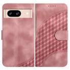 For Google Pixel 8 YX0060 Elephant Head Embossed Phone Leather Case with Lanyard(Pink) - 1