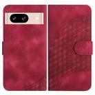 For Google Pixel 8 YX0060 Elephant Head Embossed Phone Leather Case with Lanyard(Rose Red) - 1