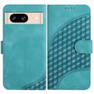 For Google Pixel 8 YX0060 Elephant Head Embossed Phone Leather Case with Lanyard(Light Blue) - 1