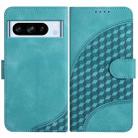 For Google Pixel 8 Pro YX0060 Elephant Head Embossed Phone Leather Case with Lanyard(Light Blue) - 1