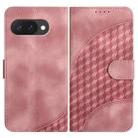 For Google Pixel 9a Elephant Head Embossed Phone Leather Case with Lanyard(Pink) - 1