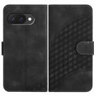 For Google Pixel 9a Elephant Head Embossed Phone Leather Case with Lanyard(Black) - 1