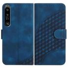 For Sony Xperia 1 IV YX0060 Elephant Head Embossed Phone Leather Case with Lanyard(Royal Blue) - 1
