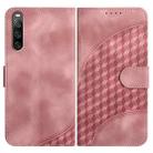 For Sony Xperia 10 IV YX0060 Elephant Head Embossed Phone Leather Case with Lanyard(Pink) - 1