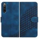 For Sony Xperia 10 IV YX0060 Elephant Head Embossed Phone Leather Case with Lanyard(Royal Blue) - 1